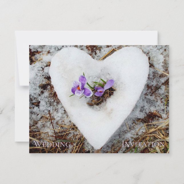 Carte Fleur rustique moderne élégante Mariage d'hiver du (Devant)