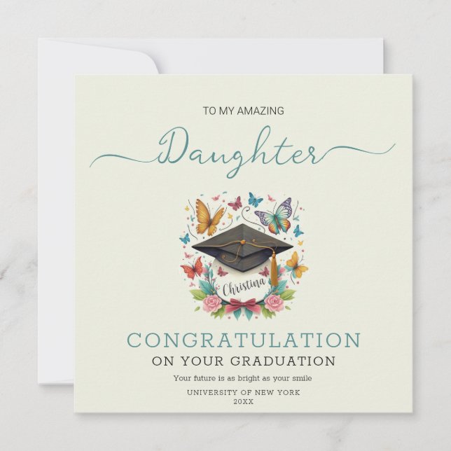 Carte Fleur sauvage audacieux Fleur Casquette Fille Grad (Devant)