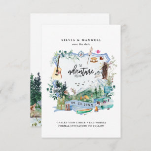 Carte Fleur sauvage de Forest Mountain   Camping Mariage