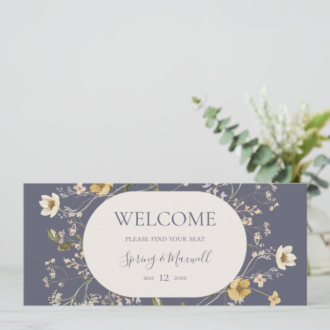 Carte Fleur sauvage de printemps | Graphique de sièges à (Debout devant)