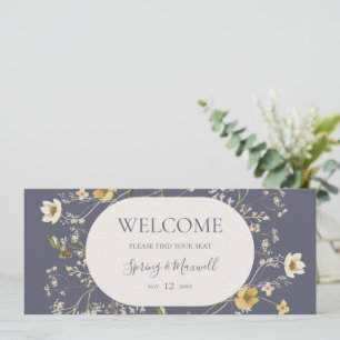 Carte Fleur sauvage de printemps   Graphique de sièges à