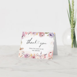 Carte Fleur sauvage Elégante douche nuptiale merci