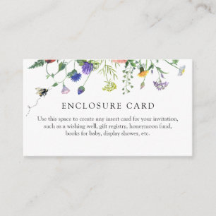 Carte fleur sauvage et boîtier de douche d'abeille