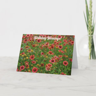 Carte Fleur sauvage Fleur Anniversaire Bénédictions Cart