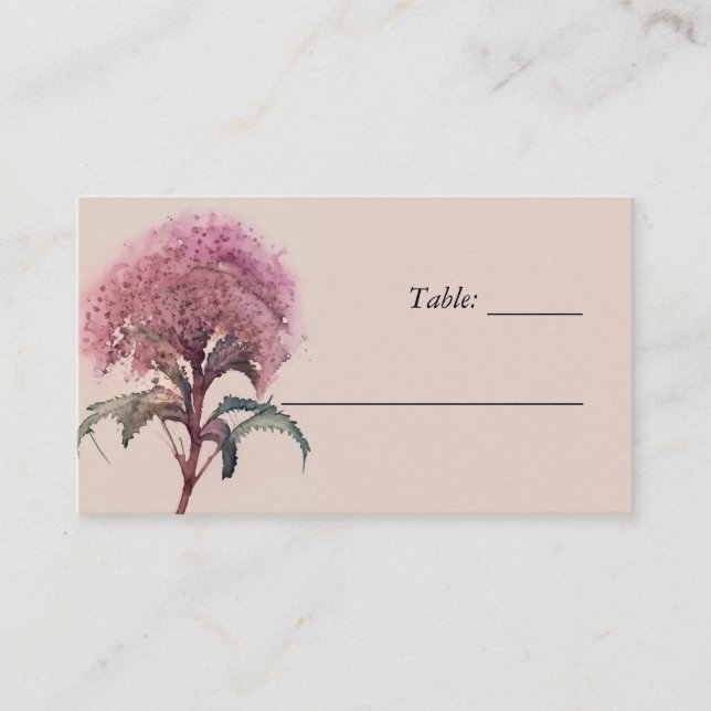 Carte fleur sauvage Floral Mariage Place (Devant)