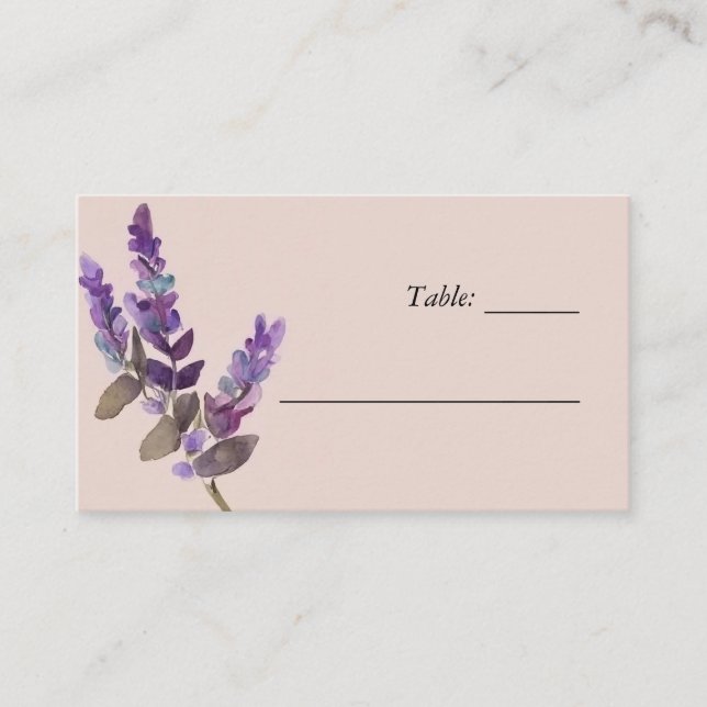 Carte fleur sauvage Floral Mariage Place (Devant)