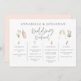 Carte Fleur sauvage girly mariage week-end itinéraire mo