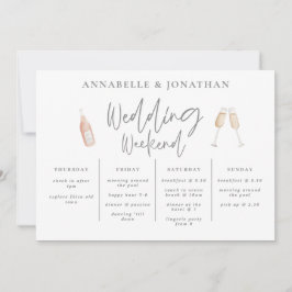 Carte Fleur sauvage girly mariage week-end itinéraire mo