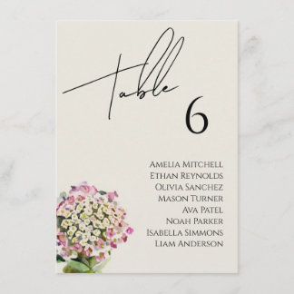 Carte fleur sauvage Mariage