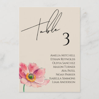 Carte fleur sauvage Mariage