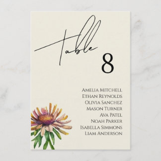 Carte fleur sauvage Mariage