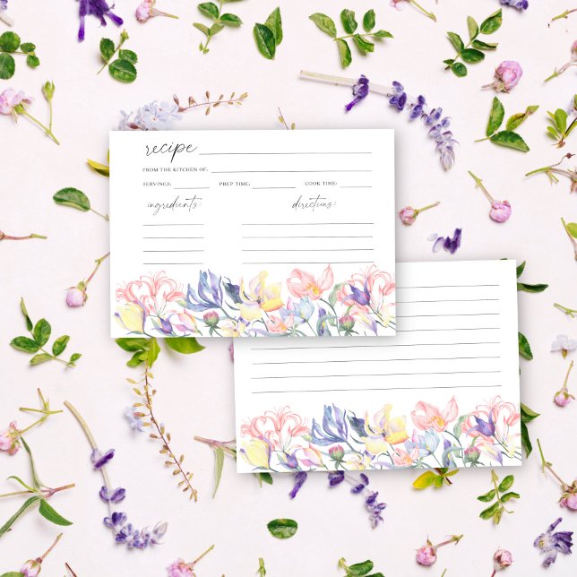 Carte fleur sauvage - recette de douche nuptiale (Créateur téléchargé)