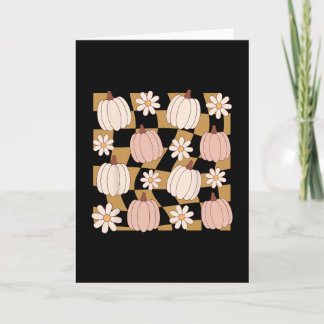 Carte Fleur Sauvage Saison Citrouille Automne Feuilles d