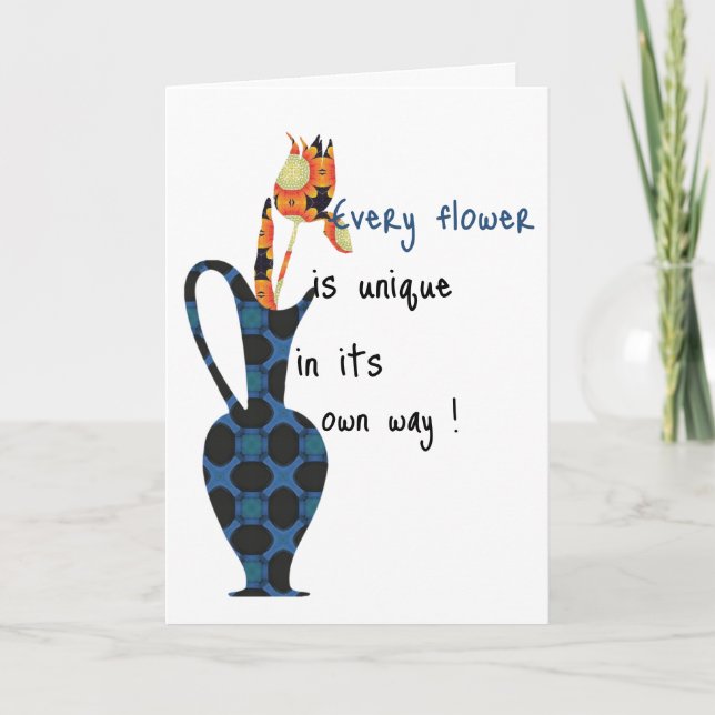 Carte Fleur unique  (Devant)