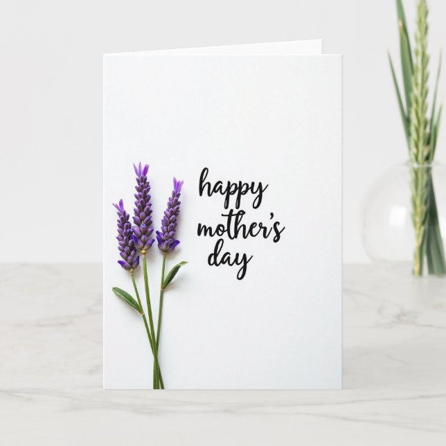 Carte Fleur Violet Mat (Devant)