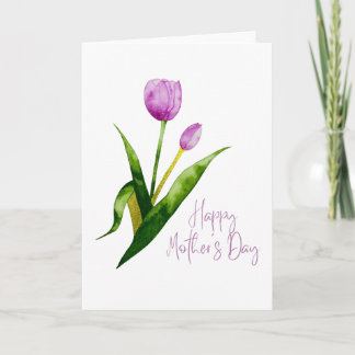 Carte Fleurie Aquarelle Bonne Fête Des Mères