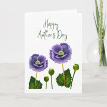 Carte Fleurie Aquarelle pour la Fête des Mères
