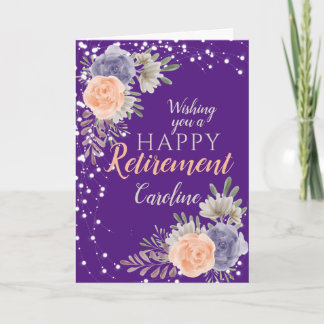 Carte Fleurie Joyeux départ à la retraite Pivoine Rose P