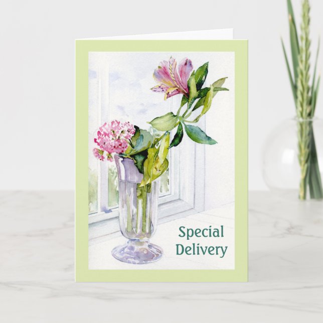 Carte Fleurs Alstroemeria 5x7 pliées (Devant)