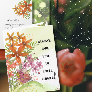 Carte Fleurs Aquarelle Magie Motivation De Guérison
