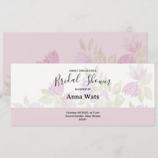 Carte Fleurs aquarelles estivales fantaisistes peintes à