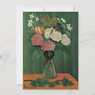 Carte Fleurs avec du lierre par Henri Rousseau, Floral V