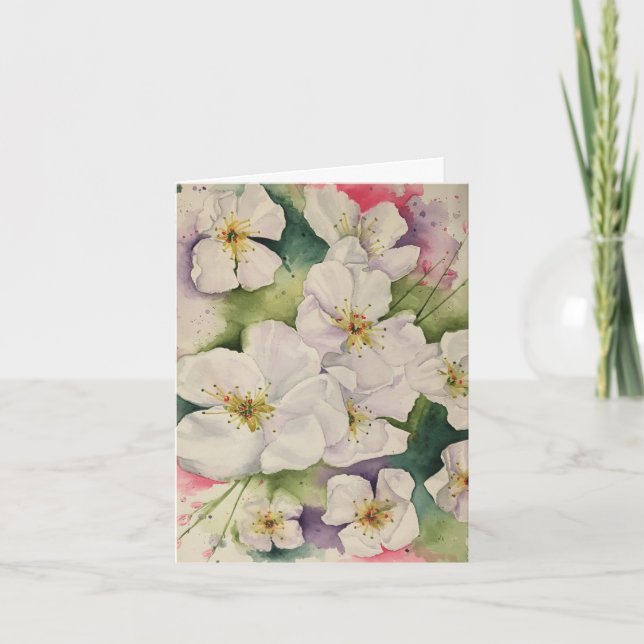 Carte Fleurs blanches (Devant)