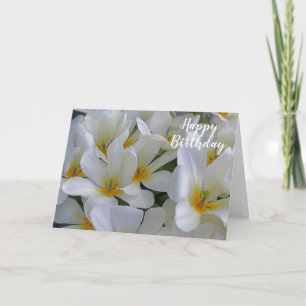 Carte Fleurs blanches et jaunes Fermer Joyeux anniversai