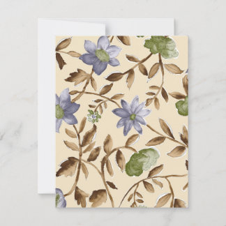 Carte Fleurs bleues antiques