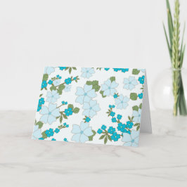 Carte Fleurs Bleues, Motif Floral, Motif De Fleurs