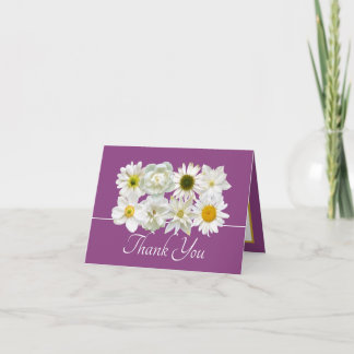 Carte Fleurs Botaniques Blanches Modernes Remerciement É
