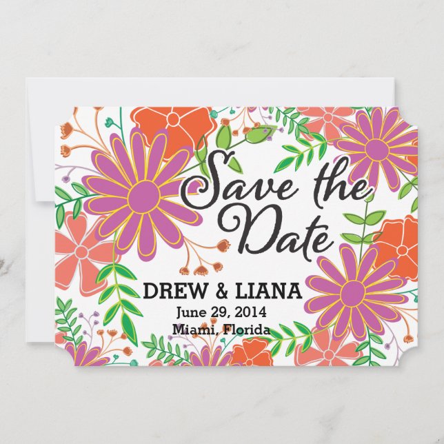 Carte fleurs botaniques du jardin (Devant)