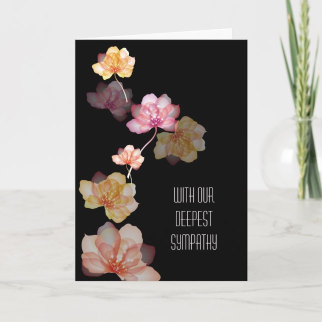 Carte Fleurs brillantes sur la Sympathie noire (Devant)