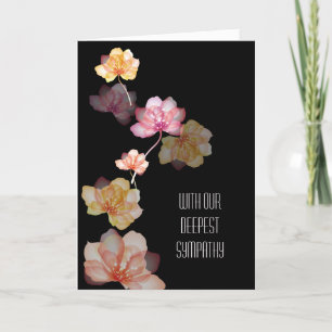 Carte Fleurs brillantes sur la Sympathie noire