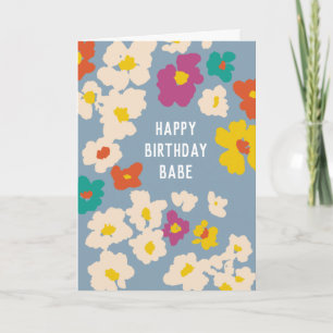 Carte Fleurs Colorées Bébé à Tout Âge Anniversaire