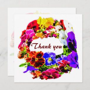 Carte Fleurs colorées en Pansy