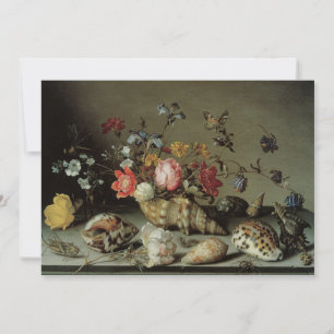 Carte Fleurs, coquilles et insectes Balthasar van der As