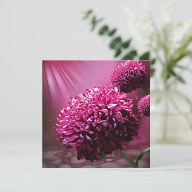 Carte Fleurs Dahlia (Debout devant)