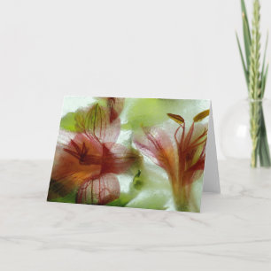 Carte Fleurs dans la glace