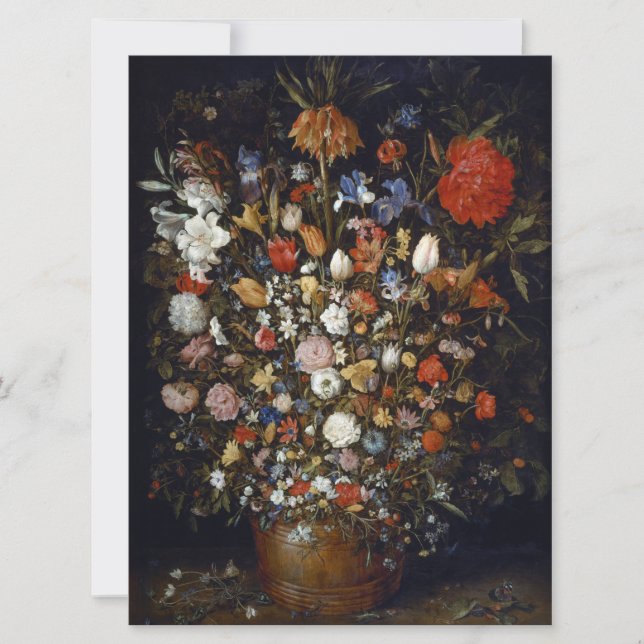 Carte Fleurs dans un bâtiment en bois (par Jan Brueghel) (Devant)