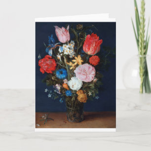 Carte Fleurs dans un navire en verre, Jan Brueghel l'Anc