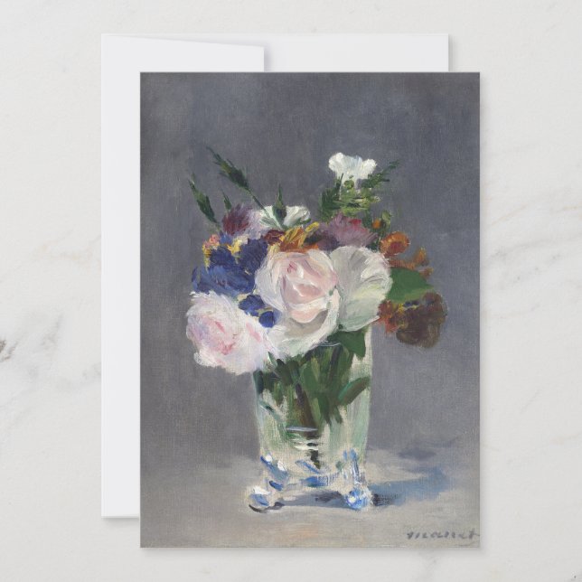 Carte Fleurs dans un vase de cristal | Édouard Manet (Devant)