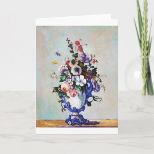 Carte Fleurs dans un Vase Rococo, Paul Cezanne