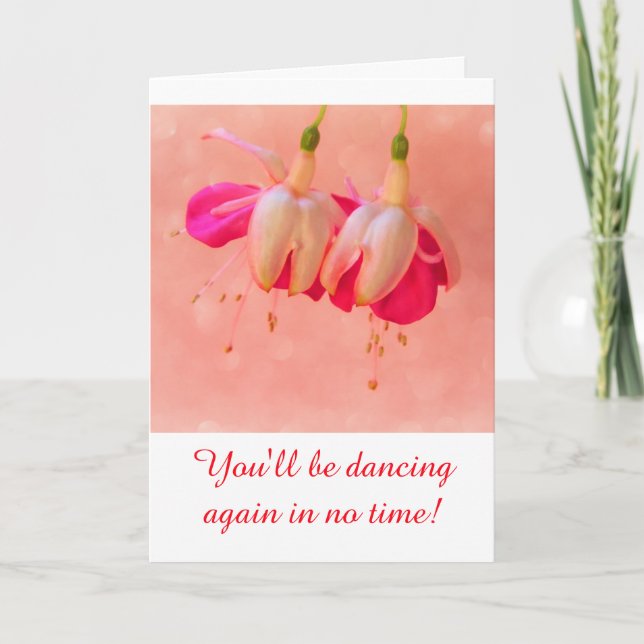 Carte Fleurs dansantes Soutien au cancer du sein (Devant)
