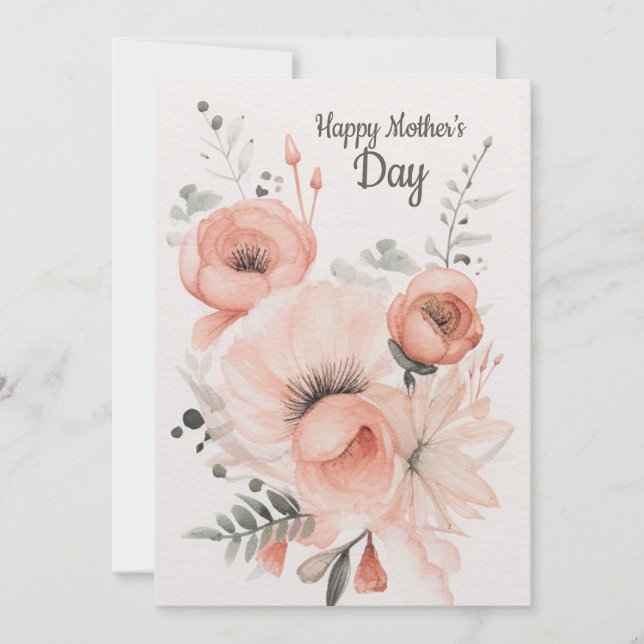 Carte Fleurs d'Aquarelle (Devant)