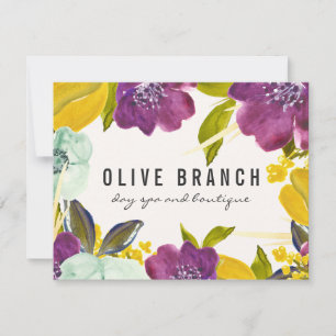 Carte Fleurs d'aquarelle Boho Certificat cadeau floral