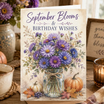 Fleurs d'aster d'automne rustiques Fête d'annivers