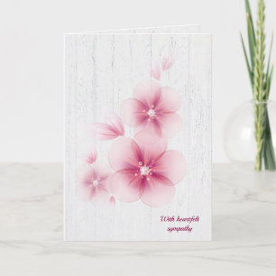 Carte fleurs de cerisiers roses sympathie