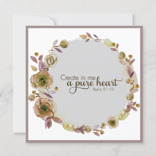 Carte Fleurs de couronne Verdure Floral Religieux