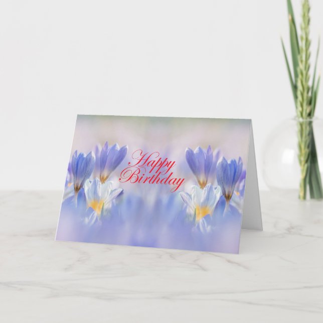 Carte Fleurs de Crocus (Devant)